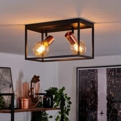 Hofstein Malao Deckenleuchte Schwarz, Roségold, 2-flammig 22 Hofstein Malao Deckenleuchte Schwarz, Roségold, 2-flammig -Bürolampen Verkäufe malao deckenleuchte h3019429 10