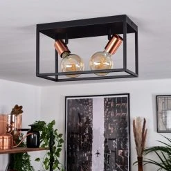 Hofstein Malao Deckenleuchte Schwarz, Roségold, 2-flammig 23 Hofstein Malao Deckenleuchte Schwarz, Roségold, 2-flammig -Bürolampen Verkäufe malao deckenleuchte h3019429 11