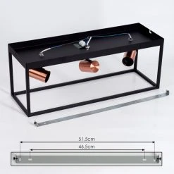 Hofstein Malao Deckenleuchte Schwarz, Roségold, 3-flammig 14 Hofstein Malao Deckenleuchte Schwarz, Roségold, 3-flammig -Bürolampen Verkäufe malao deckenleuchte h3019436 4