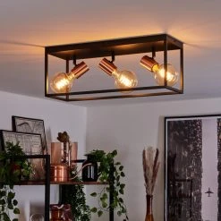 Hofstein Malao Deckenleuchte Schwarz, Roségold, 3-flammig 18 Hofstein Malao Deckenleuchte Schwarz, Roségold, 3-flammig -Bürolampen Verkäufe malao deckenleuchte h3019436 8