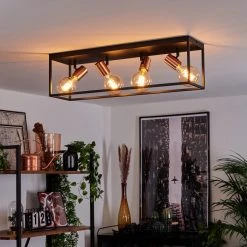 Hofstein Malao Deckenleuchte Schwarz, Roségold, 4-flammig 22 Hofstein Malao Deckenleuchte Schwarz, Roségold, 4-flammig -Bürolampen Verkäufe malao deckenleuchte h3019443 10