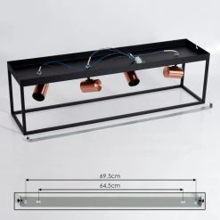 Hofstein Malao Deckenleuchte Schwarz, Roségold, 4-flammig 16 Hofstein Malao Deckenleuchte Schwarz, Roségold, 4-flammig -Bürolampen Verkäufe malao deckenleuchte h3019443 4