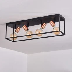 Hofstein Malao Deckenleuchte Schwarz, Roségold, 4-flammig 19 Hofstein Malao Deckenleuchte Schwarz, Roségold, 4-flammig -Bürolampen Verkäufe malao deckenleuchte h3019443 7