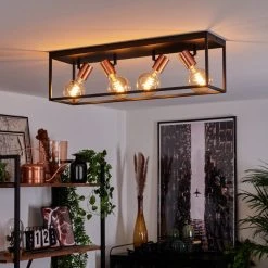 Hofstein Malao Deckenleuchte Schwarz, Roségold, 4-flammig 20 Hofstein Malao Deckenleuchte Schwarz, Roségold, 4-flammig -Bürolampen Verkäufe malao deckenleuchte h3019443 8