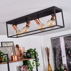 Hofstein Malao Deckenleuchte Schwarz, Roségold, 4-flammig 21 Hofstein Malao Deckenleuchte Schwarz, Roségold, 4-flammig -Bürolampen Verkäufe malao deckenleuchte h3019443 9