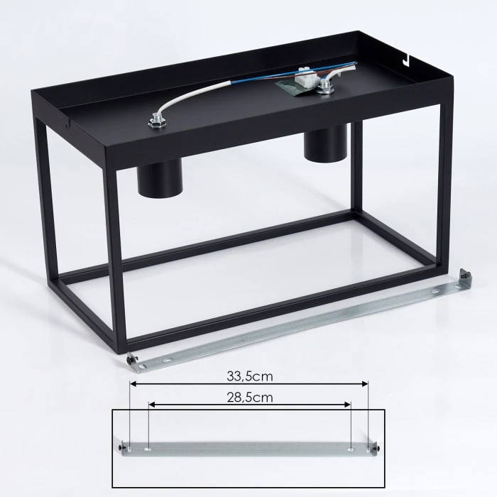 Hofstein Malao Deckenleuchte Schwarz, 2-flammig 5 Hofstein Malao Deckenleuchte Schwarz, 2-flammig – Bild 5