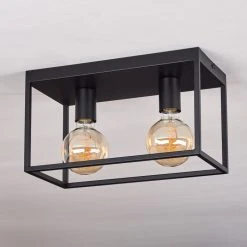 Hofstein Malao Deckenleuchte Schwarz, 2-flammig 18 Hofstein Malao Deckenleuchte Schwarz, 2-flammig -Bürolampen Verkäufe malao deckenleuchte h3019481 7