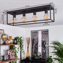 Hofstein Malao Deckenleuchte Schwarz, 4-flammig 14 Hofstein Malao Deckenleuchte Schwarz, 4-flammig -Bürolampen Verkäufe malao deckenleuchte h3019504 3