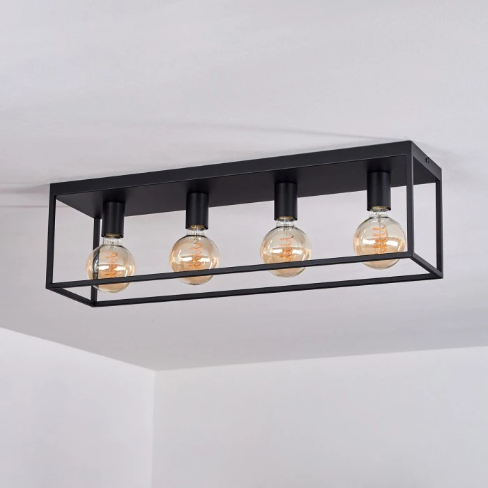 Hofstein Malao Deckenleuchte Schwarz, 4-flammig 8 Hofstein Malao Deckenleuchte Schwarz, 4-flammig – Bild 8