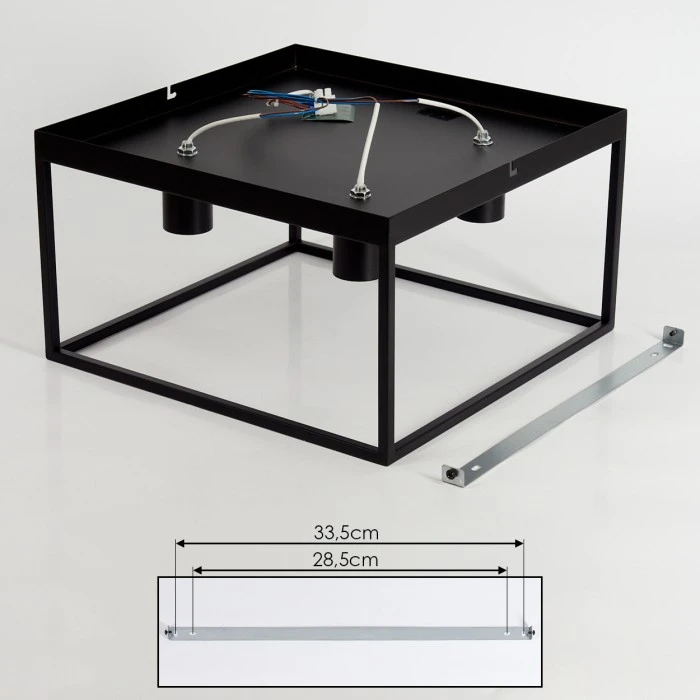 Hofstein Malao Deckenleuchte Schwarz, 4-flammig 5 Hofstein Malao Deckenleuchte Schwarz, 4-flammig – Bild 5
