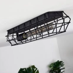 Hofstein Mallawi Deckenleuchte Schwarz, 1-flammig -Bürolampen Verkäufe mallawi deckenleuchte h3385883 12