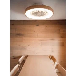 Mantra TIBET Deckenventilator LED Weiß, Holz dunkel, 1-flammig, Fernbedienung