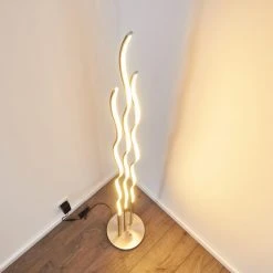 Hofstein Mapleton Stehleuchte LED Nickel-Matt, 3-flammig, Fernbedienung -Bürolampen Verkäufe mapleton stehleuchte h3009567 10