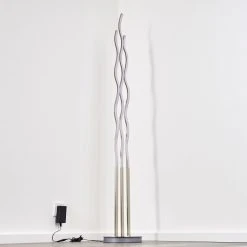 Hofstein Mapleton Stehleuchte LED Nickel-Matt, 3-flammig, Fernbedienung -Bürolampen Verkäufe mapleton stehleuchte h3009567 8