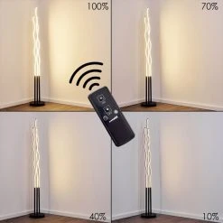 Hofstein Mapleton Stehleuchte LED Schwarz, 3-flammig, Fernbedienung -Bürolampen Verkäufe mapleton stehleuchte h3271278 do2 2