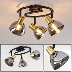 Hofstein Mariefred Deckenleuchte Schwarz, 3-flammig