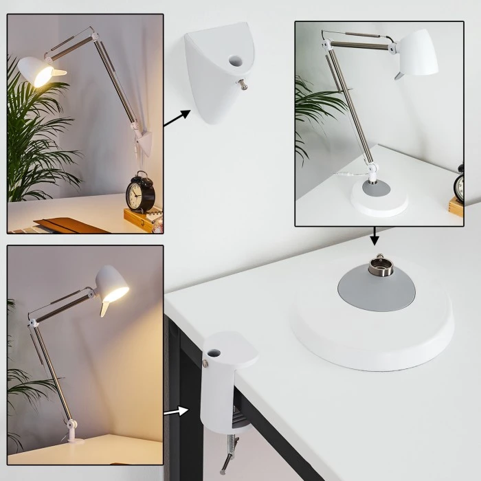 Hofstein Mildura Tischleuchte LED Weiß, 1-flammig 5 Hofstein Mildura Tischleuchte LED Weiß, 1-flammig – Bild 5