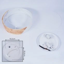 Hofstein Mjelstad Deckenleuchte Braun, Weiß, 2-flammig -Bürolampen Verkäufe mjelstad deckenleuchte h3433850 4