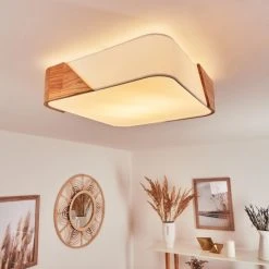 Hofstein Mjelstad Deckenleuchte Braun, Wei&szlig;, 2-flammig -Bürolampen Verkäufe mjelstad deckenleuchte h3433874 4