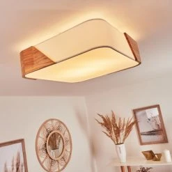 Hofstein Mjelstad Deckenleuchte Braun, Wei&szlig;, 2-flammig -Bürolampen Verkäufe mjelstad deckenleuchte h3433874 5