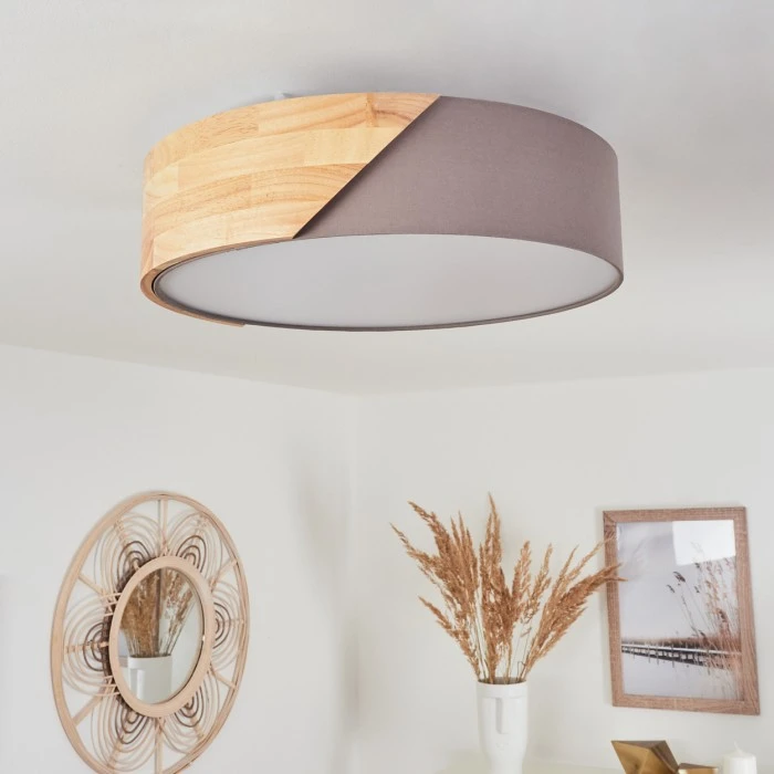 Hofstein Mjelstad Deckenleuchte Grau, Braun, Weiß, 2-flammig 12 Hofstein Mjelstad Deckenleuchte Grau, Braun, Weiß, 2-flammig – Bild 12