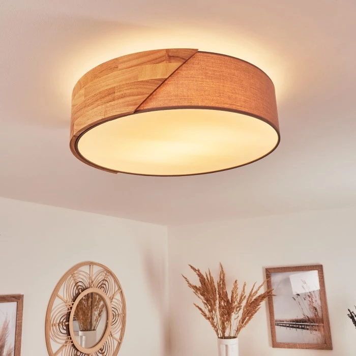 Hofstein Mjelstad Deckenleuchte Grau, Braun, Weiß, 2-flammig 9 Hofstein Mjelstad Deckenleuchte Grau, Braun, Weiß, 2-flammig – Bild 9