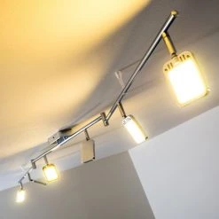 Hofstein Moosonee Deckenleuchte LED Chrom, 6-flammig -Bürolampen Verkäufe moosonee deckenleuchte h3009642 8