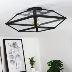 Hofstein Moraira Deckenleuchte Schwarz, 1-flammig 21 Hofstein Moraira Deckenleuchte Schwarz, 1-flammig -Bürolampen Verkäufe moraira deckenleuchte h3368886 5