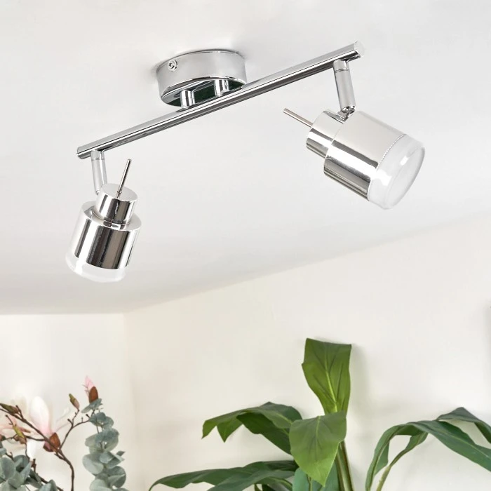 Hofstein Morges Deckenleuchte LED Chrom, 2-flammig 2 Hofstein Morges Deckenleuchte LED Chrom, 2-flammig – Bild 2