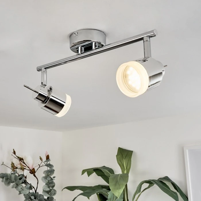 Hofstein Morges Deckenleuchte LED Chrom, 2-flammig 11 Hofstein Morges Deckenleuchte LED Chrom, 2-flammig – Bild 11