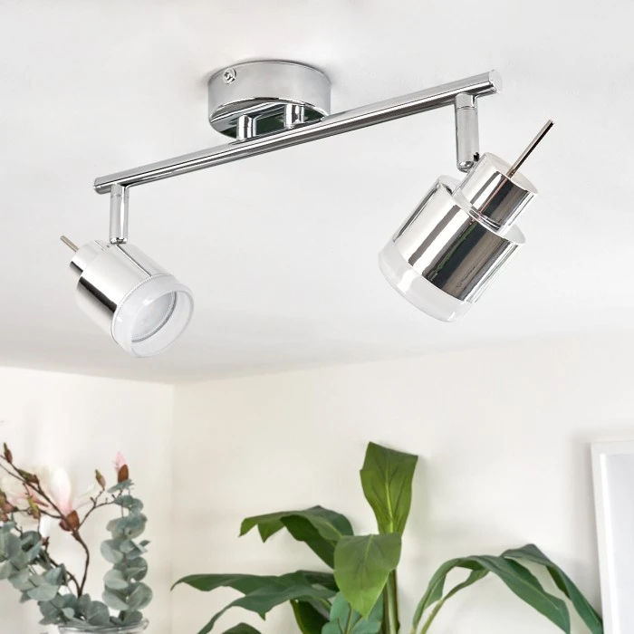 Hofstein Morges Deckenleuchte LED Chrom, 2-flammig 10 Hofstein Morges Deckenleuchte LED Chrom, 2-flammig – Bild 10