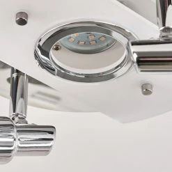 Hofstein Morges Deckenleuchte LED Nickel-Matt, Chrom, 2-flammig -Bürolampen Verkäufe morges deckenleuchte h3458556 2