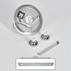 Hofstein Morges Deckenleuchte LED Nickel-Matt, Chrom, 2-flammig -Bürolampen Verkäufe morges deckenleuchte h3458556 4