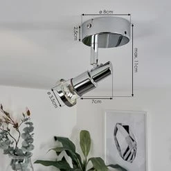 Hofstein Morges Deckenleuchte LED Chrom, 1-flammig 13 Hofstein Morges Deckenleuchte LED Chrom, 1-flammig -Bürolampen Verkäufe morges deckenleuchte h3458600 3