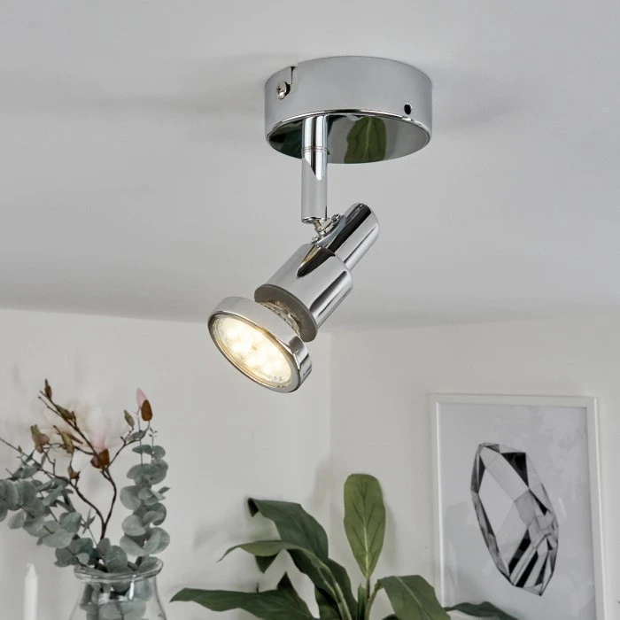 Hofstein Morges Deckenleuchte LED Chrom, 1-flammig 7 Hofstein Morges Deckenleuchte LED Chrom, 1-flammig – Bild 7