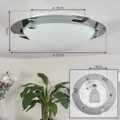 Hofstein Morges Deckenleuchte Chrom, 1-flammig -Bürolampen Verkäufe morges deckenleuchte h3547328 3