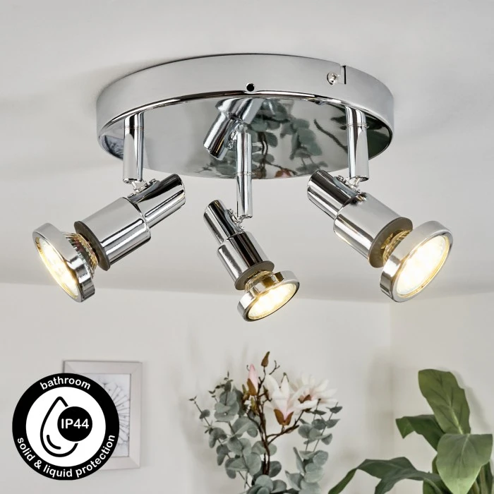 Hofstein Morges Deckenleuchte Chrom, 3-flammig 1 Hofstein Morges Deckenleuchte Chrom, 3-flammig