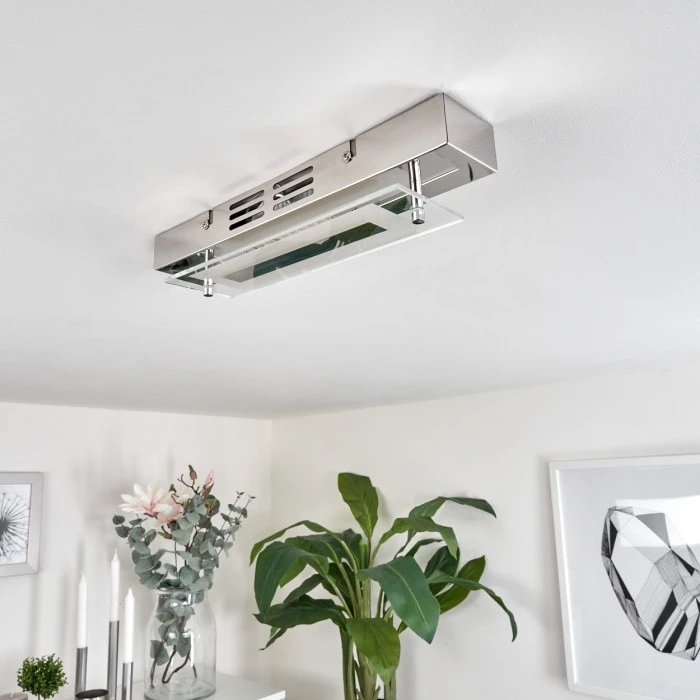 Hofstein Morges Deckenleuchte LED Chrom, 1-flammig 2 Hofstein Morges Deckenleuchte LED Chrom, 1-flammig – Bild 2