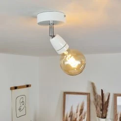 Hofstein Musland Deckenleuchte Chrom, Weiß, 1-flammig -Bürolampen Verkäufe musland deckenleuchte h3430941 8