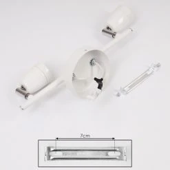 Hofstein Musland Deckenleuchte Chrom, Weiß, 2-flammig -Bürolampen Verkäufe musland deckenleuchte h3430965 4