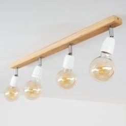 Hofstein Musland Deckenleuchte Chrom, Braun, 4-flammig -Bürolampen Verkäufe musland deckenleuchte h3431320 7