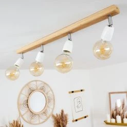 Hofstein Musland Deckenleuchte Chrom, Braun, 4-flammig -Bürolampen Verkäufe musland deckenleuchte h3431320 9