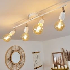 Hofstein Musland Deckenleuchte Chrom, Weiß, 4-flammig -Bürolampen Verkäufe musland deckenleuchte h3431474 6