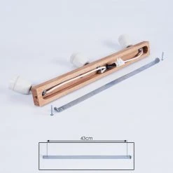 Hofstein Musland Deckenleuchte Chrom, Weiß, Holz dunkel, 3-flammig -Bürolampen Verkäufe musland deckenleuchte h3441305 4