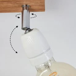 Hofstein Musland Deckenleuchte Chrom, Weiß, Holz dunkel, 3-flammig -Bürolampen Verkäufe musland deckenleuchte h3441305 5