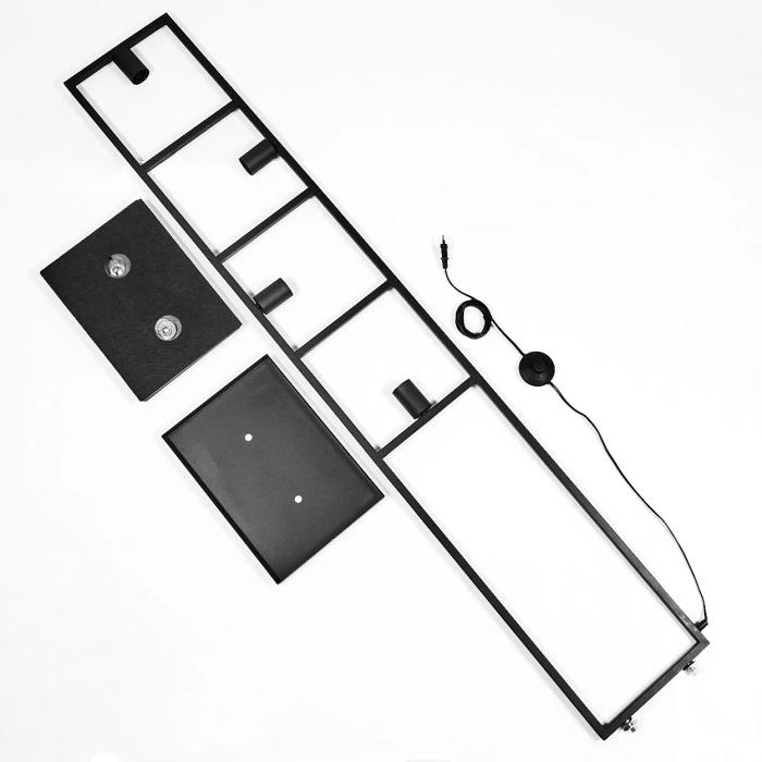 Hofstein Nanbong Stehleuchte Schwarz, 4-flammig 5 Hofstein Nanbong Stehleuchte Schwarz, 4-flammig – Bild 5