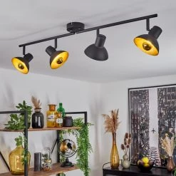 Hofstein Neiden Deckenleuchte Schwarz-Gold, 4-flammig -Bürolampen Verkäufe neiden deckenleuchte h3092507 do1 6