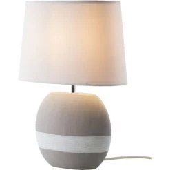 Nino Leuchten CRETO Tischleuchte Grau, Weiß, 1-flammig