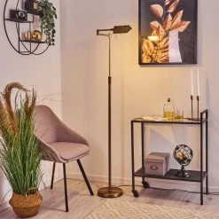 Hofstein Norrlida Stehleuchte LED Messing, 1-flammig -Bürolampen Verkäufe norrlida stehleuchte h3426067 8