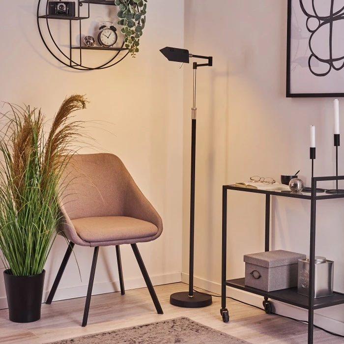 Hofstein Norrlida Stehleuchte LED Chrom, Schwarz, 1-flammig 11 Hofstein Norrlida Stehleuchte LED Chrom, Schwarz, 1-flammig – Bild 11